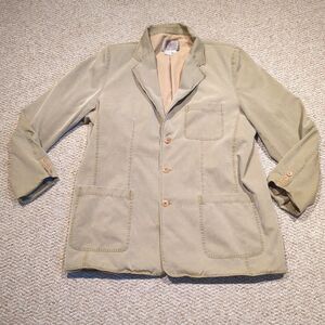 The Territory Ahead Sports Coat Blazer Jacket Mens XL Beige Silk Cotton